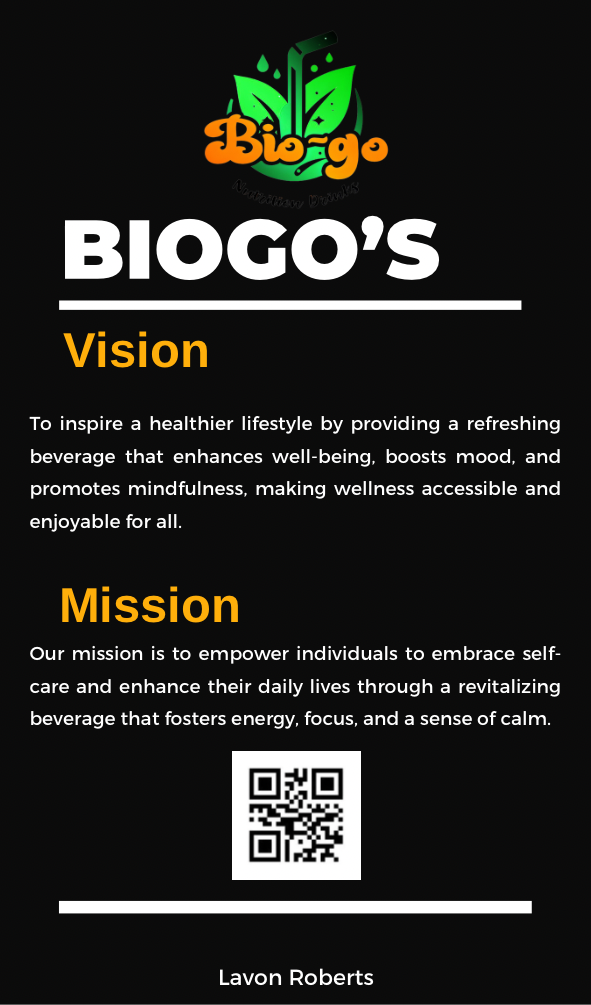 Biogodrinks vision/mission