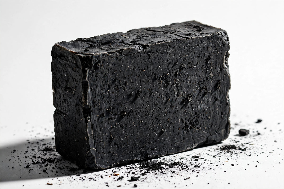 Handcrafted charcoal soap bar