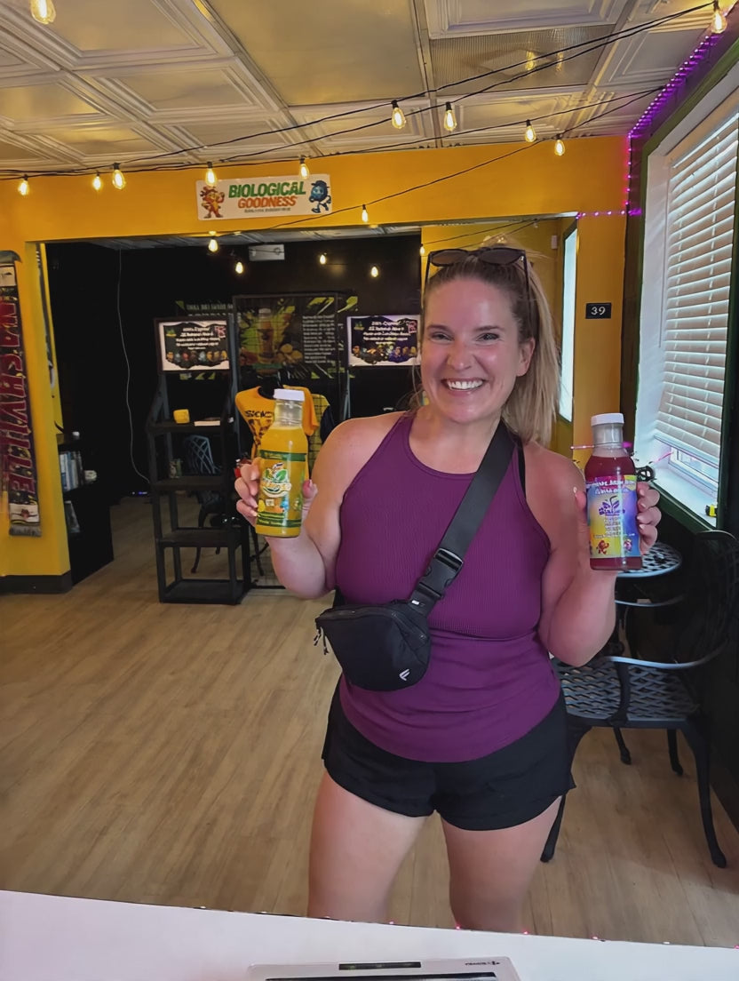 Load video: See BioGo in action — a fan showing off her BioGo bottles, made in Nashville, TN.