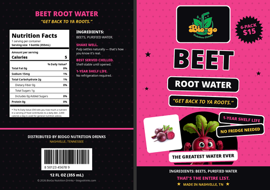 BioGo's Root Water – Beet (6-Pack)